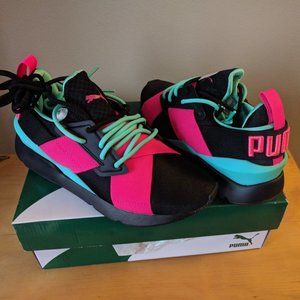 NEW PUMA Black Knockout Muse Jr Shoes